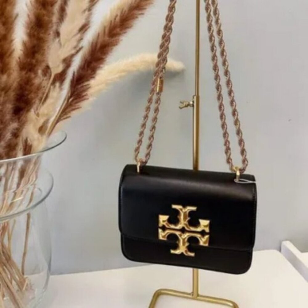 Refined Tory Burch Black Flap Shoulder Bag - Picture 4 of 8
